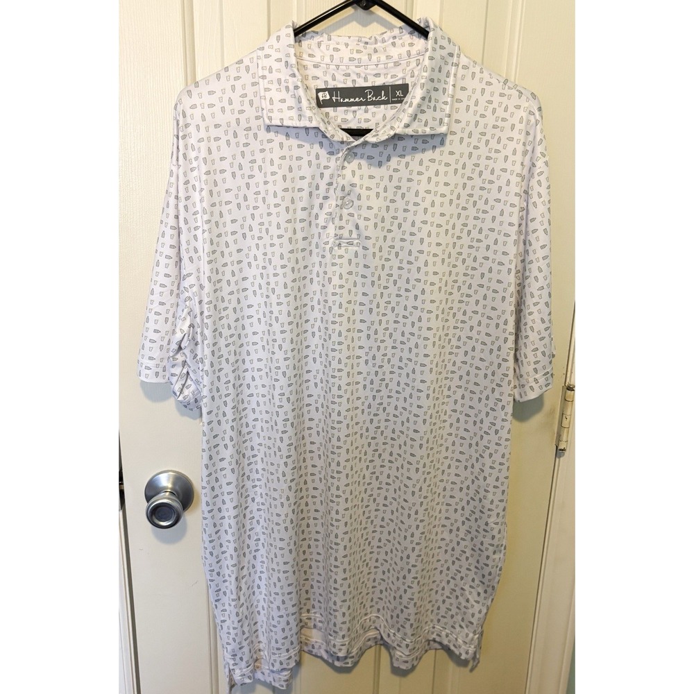 Hammer Back Performance Golf Polo Shirt Size XL Ranch Water Tequila Lime Stretch